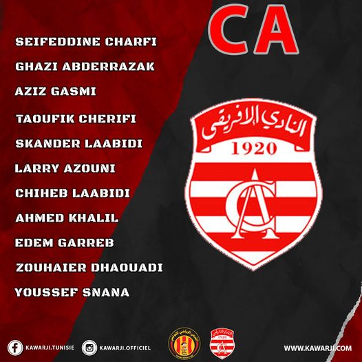 L1 P Off 8 Formation rentrante du Club Africain face à l Espérance de