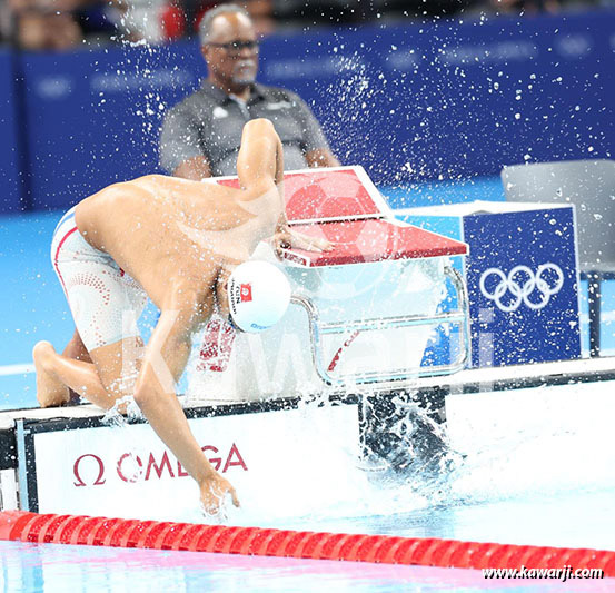 JO 2024 : Ahmed Jaouadi (Séries 1500m nage libre)