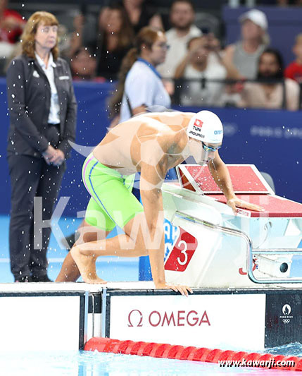 JO 2024 : Ahmed Jaouadi (Finale 1500m nage libre)