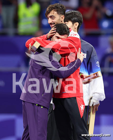 JO 2024 : Khalil Jendoubi (Cérémonie médaille de bronze-Taekwondo)