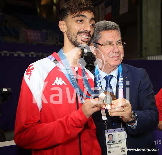 JO 2024 : Khalil Jendoubi (Cérémonie médaille de bronze-Taekwondo)