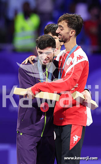 JO 2024 : Khalil Jendoubi (Cérémonie médaille de bronze-Taekwondo)