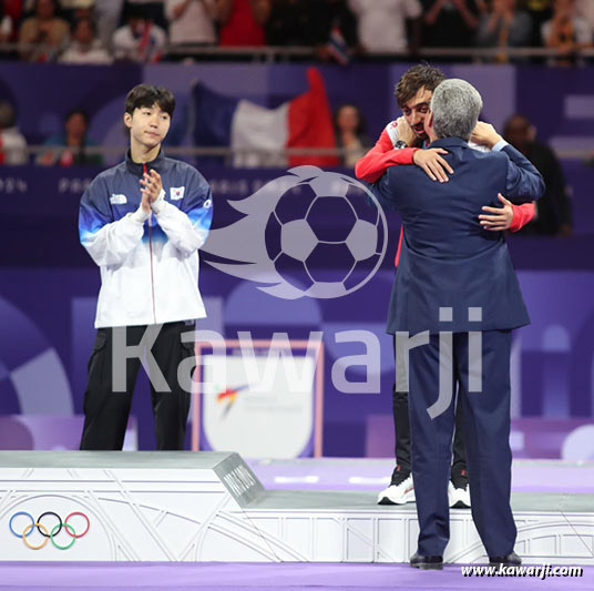 JO 2024 : Khalil Jendoubi (Cérémonie médaille de bronze-Taekwondo)