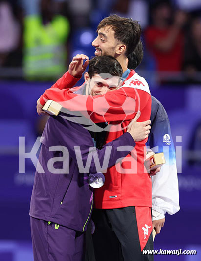 JO 2024 : Khalil Jendoubi (Cérémonie médaille de bronze-Taekwondo)