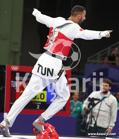 JO 2024 : Firas Katoussi (Demies Taekwondo -80 kg)