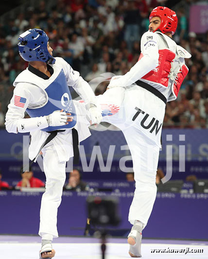 JO 2024 : Firas Katoussi (Demies Taekwondo -80 kg)