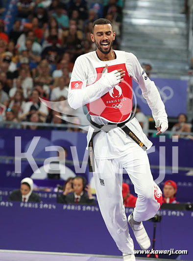 JO 2024 : Firas Katoussi (Demies Taekwondo -80 kg)