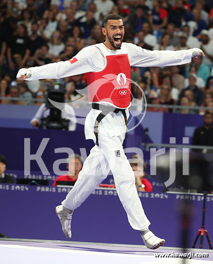 JO 2024 : Firas Katoussi (Demies Taekwondo -80 kg)