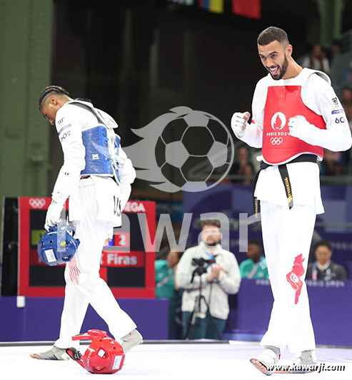 JO 2024 : Firas Katoussi (Demies Taekwondo -80 kg)