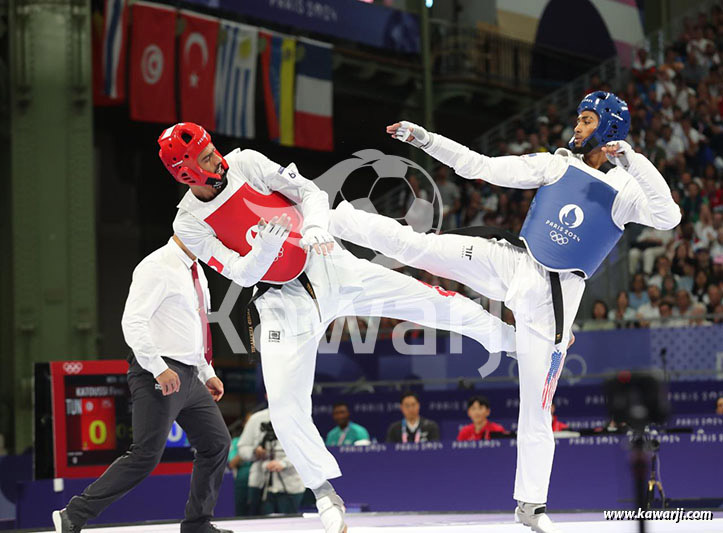 JO 2024 : Firas Katoussi (Demies Taekwondo -80 kg)