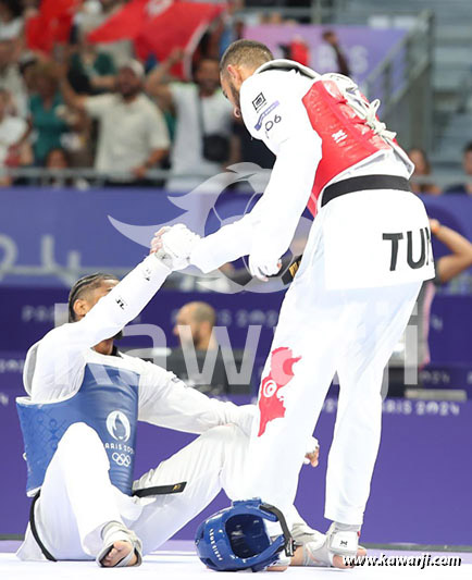 JO 2024 : Firas Katoussi (Demies Taekwondo -80 kg)