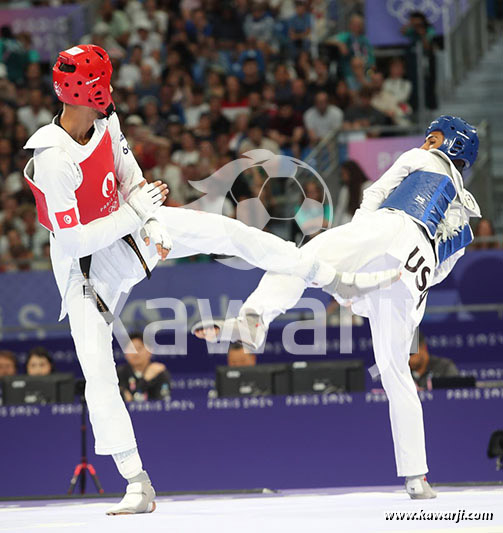 JO 2024 : Firas Katoussi (Demies Taekwondo -80 kg)