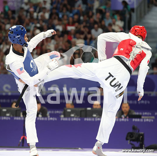 JO 2024 : Firas Katoussi (Demies Taekwondo -80 kg)