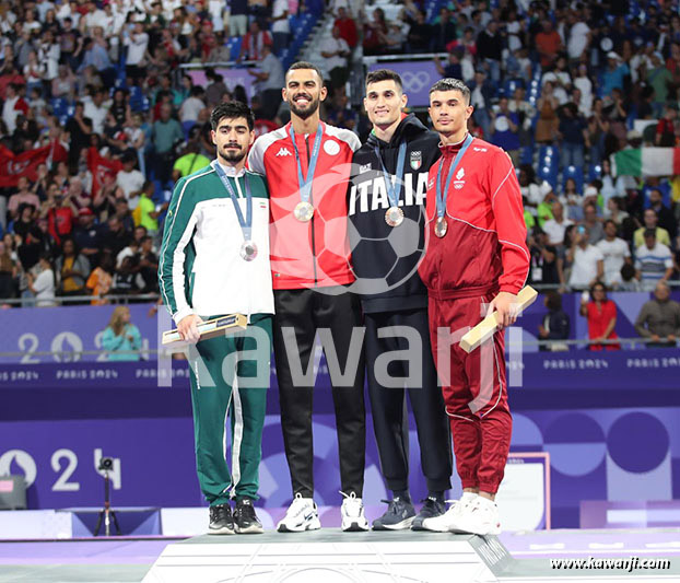 JO 2024 : Firas Katoussi (Cérémonie médaille d'or Taekwondo -80 kg)