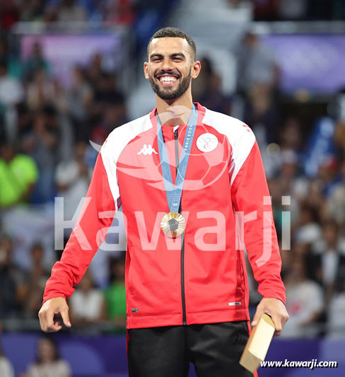 JO 2024 : Firas Katoussi (Cérémonie médaille d'or Taekwondo -80 kg)