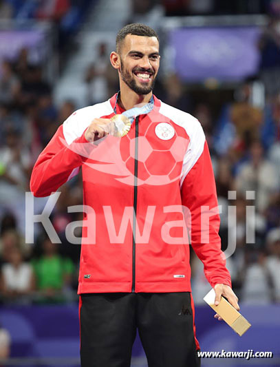 JO 2024 : Firas Katoussi (Cérémonie médaille d'or Taekwondo -80 kg)