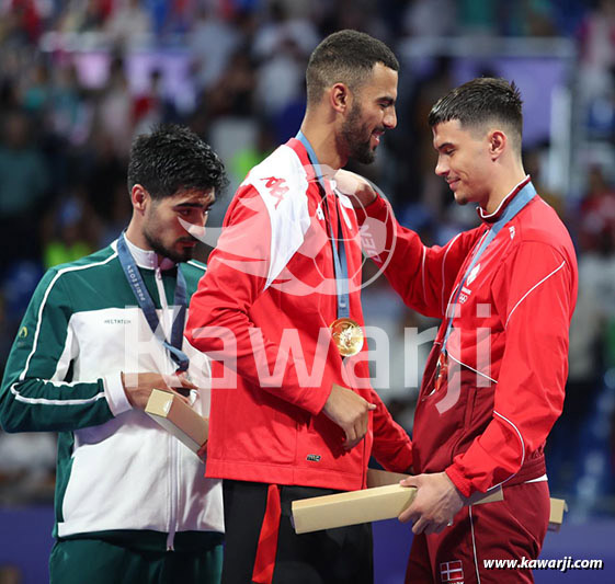 JO 2024 : Firas Katoussi (Cérémonie médaille d'or Taekwondo -80 kg)