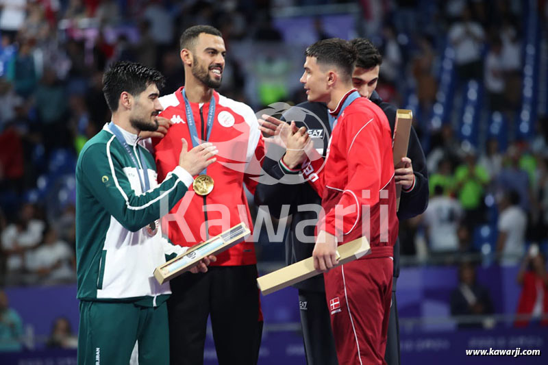 JO 2024 : Firas Katoussi (Cérémonie médaille d'or Taekwondo -80 kg)