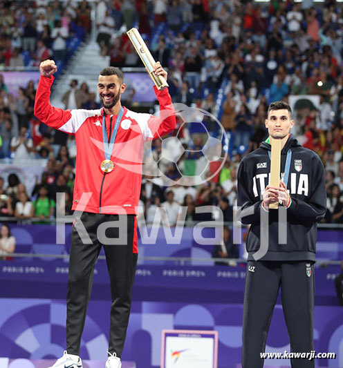 JO 2024 : Firas Katoussi (Cérémonie médaille d'or Taekwondo -80 kg)