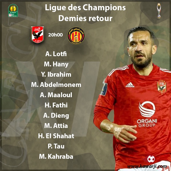 Ligue Des Champions/Al Ahly-Espérance De Tunis : Live Score