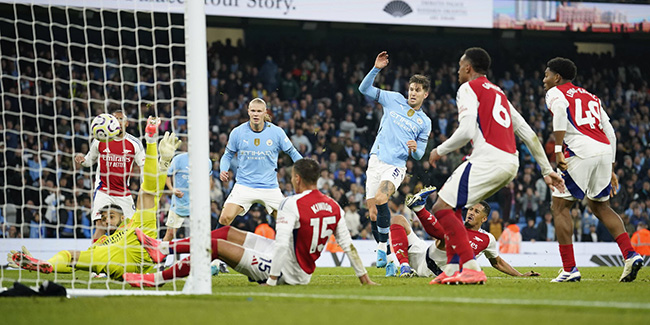 Résultat nul heureux pour Manchester City face à Arsenal